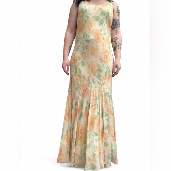 Chadwicks Dresses & Skirts - vtg 80s chadwick’s 100% silk garden party formal maxi dress, sz 14, FITS SMALLER